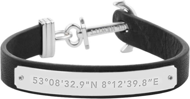 Produktbild Paul Hewitt Armband Signum Collection Edelstahl Schwarz (21 cm, Edelstahl, Leder)