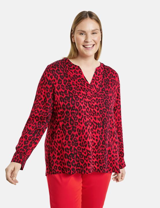 Produktbild Samoon Tunika mit Animal-Print Bluse Langarm (44)