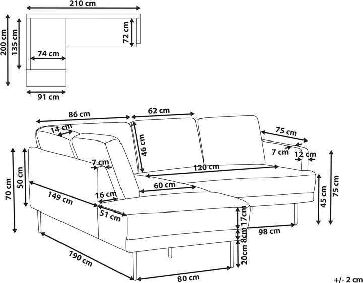 Produktbild Beliani Breda (Ecksofa)
