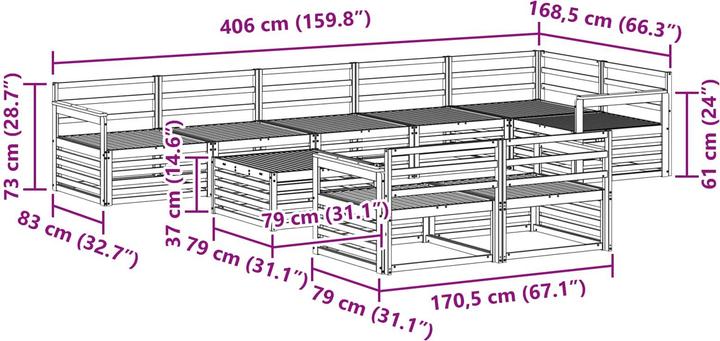Produktbild vidaXL Outdoor-Sofa