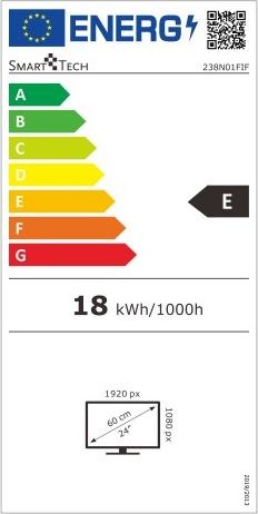 Etichetta energetica Smart Tech 238N01FIF Monitor Lcd Ips Led (1920 x 1080 pixel, 23.80")