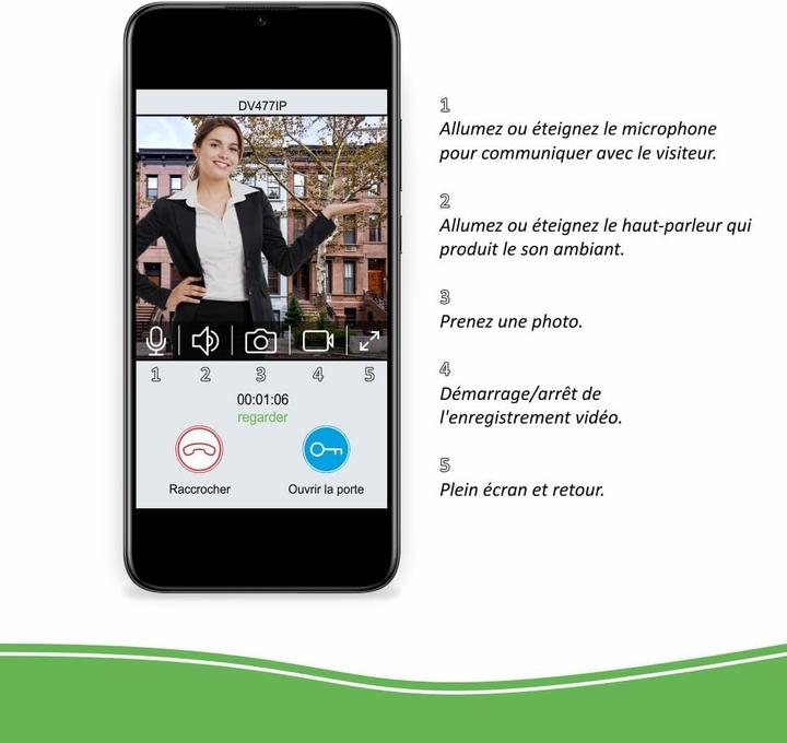 Productafbeelding Elro DV477IP4 Wifi IP Video Deur Intercom - 4 Appartementen - met 4x 7 inch kleurenscherm - Kleuren