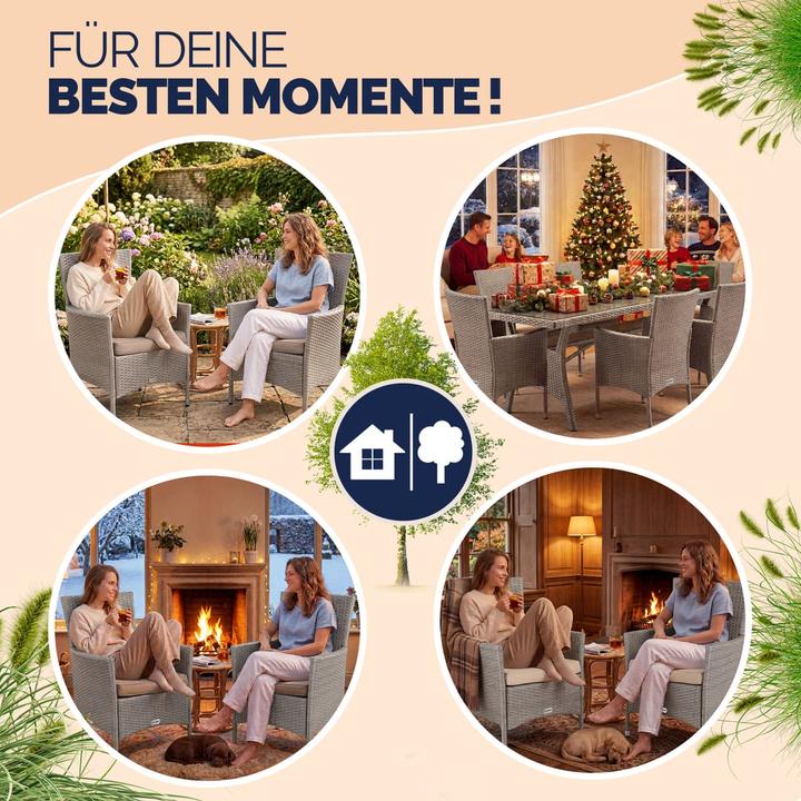 Produktbild Casaria Polyrattan Gartenstühle