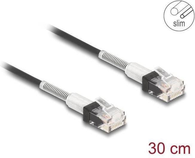 Produktbild Delock RJ45 Netzwerkkabel mit doppeltem Knickschutz Cat.6A U (U/UTP, CAT6a, 0.30 m)