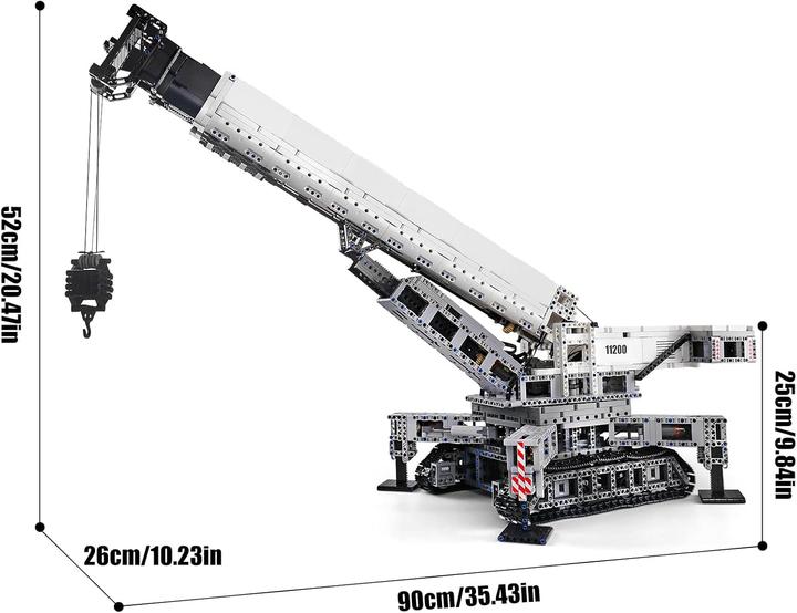 Actual product image Mould King Remote-controlled crawler crane