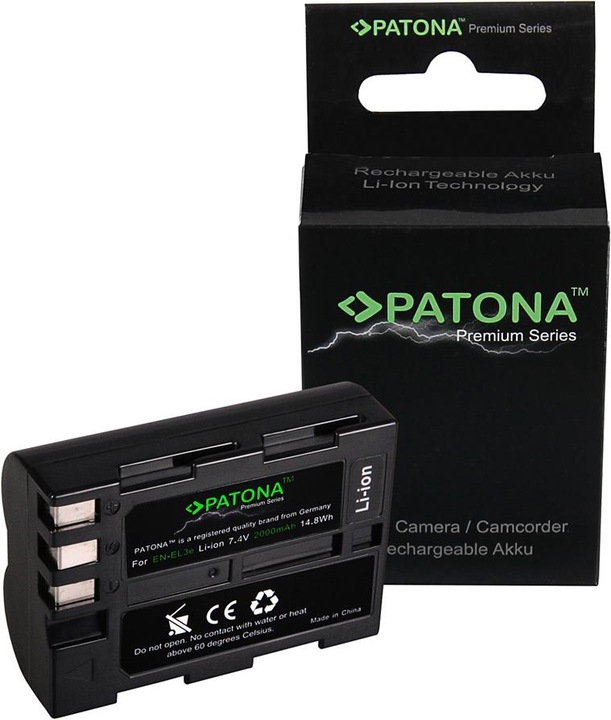 Actual product image Patona Nikon EN-EL3E (Rechargeable battery)