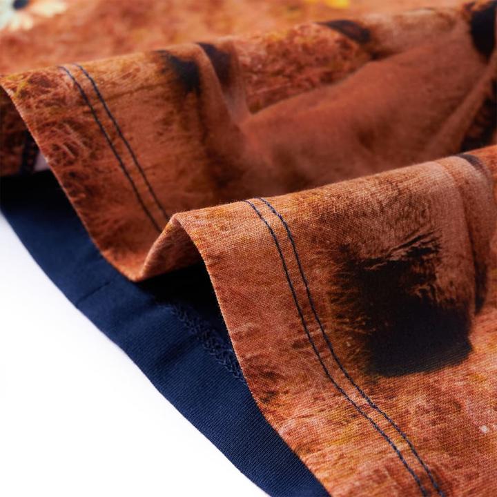 Image du produit VidaXL Robe enfant manches longues bleu marine 116,Matériau de la robe (116)