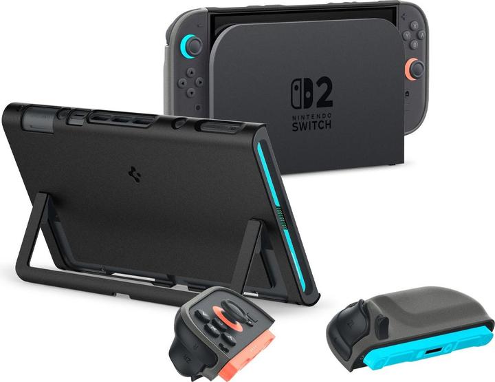 Immagine prodotto Spigen - Protective Case Nano Pop - for Nintendo Switch 2, Slim, with Kickstand - Black Sesame (Switch)