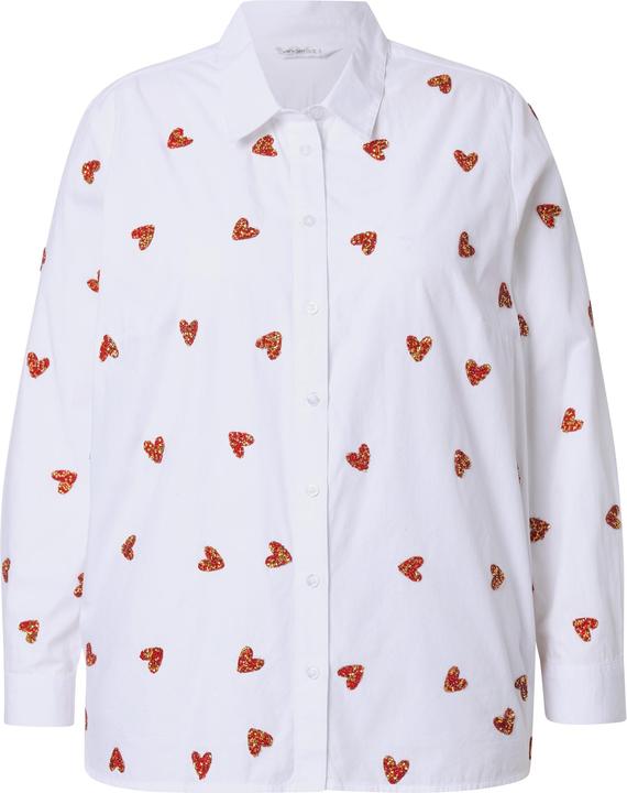 Produktbild Angel of Style Bluse, oversized, Glitzerherzen (56)