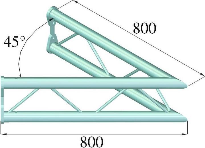 Actual product image Alutruss BISYSTEM PV-19 2-way 45° vertical