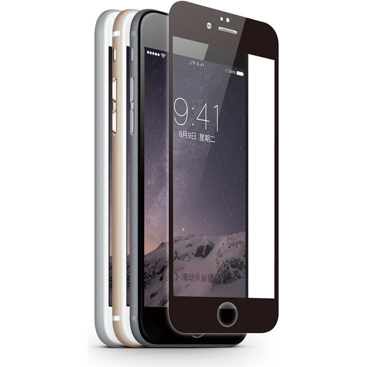 KMP Protective Glass (1 Stück, Apple iPhone 6), Smartphone Schutzfolie, Schwarz