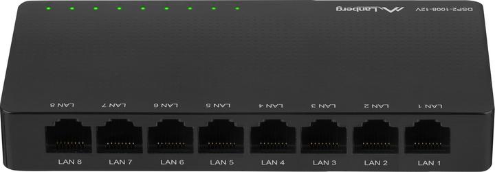 Produktbild Lanberg DSP2-1008-12V Netzwerk-Switch Unmanaged Gigabit Ethernet (10/100/1000) (8 Ports)