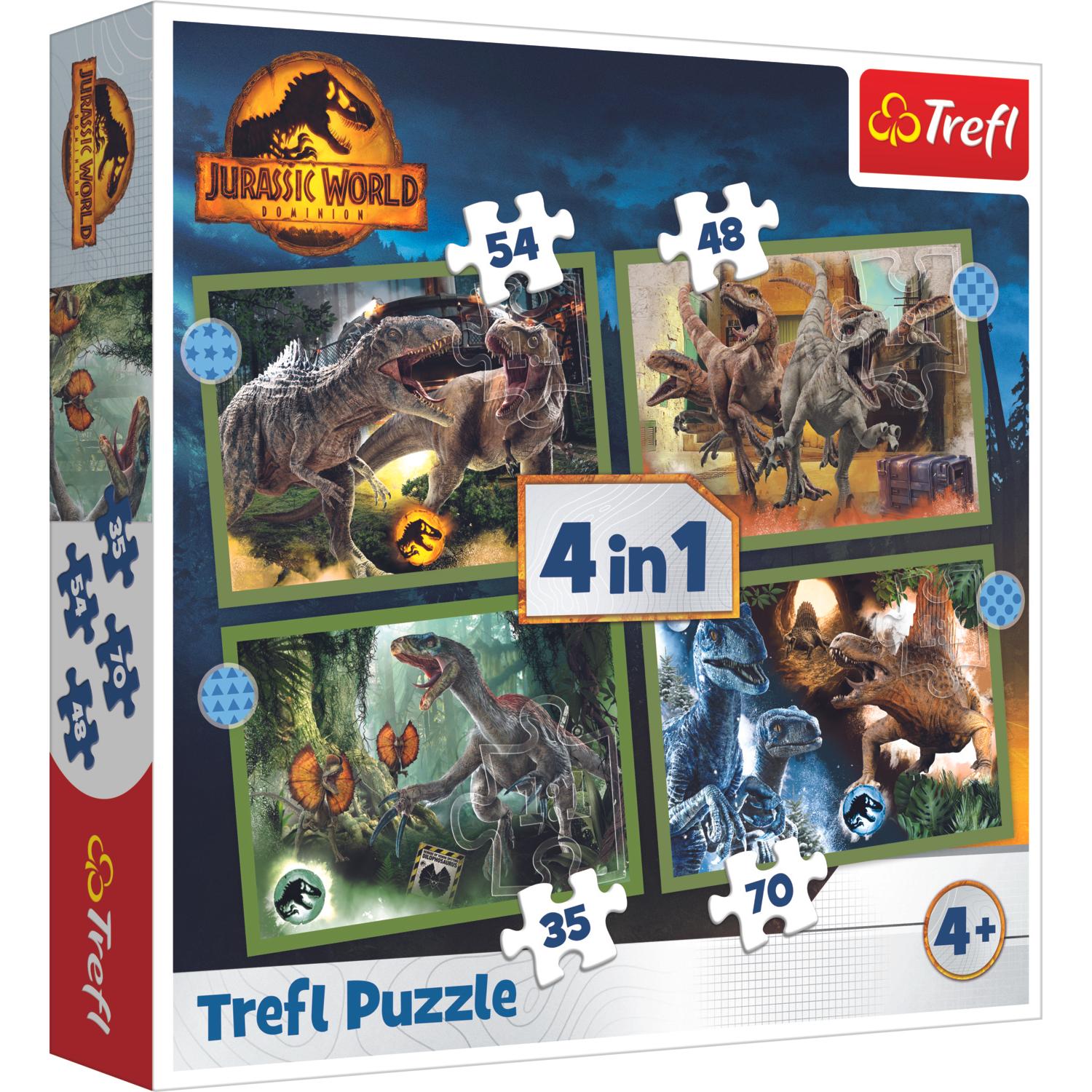 Trefl Das 4-in-1-Puzzleset besteht aus 4 unabhängigen Puzzles, die speziell für Kinder entwickelt wurden. (207 Teile)