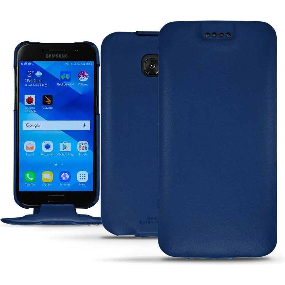 Thumbnail - Noreve Lederschutzhülle vertikal (Samsung Galaxy A3 (2017)), Smartphone Hülle, Blau