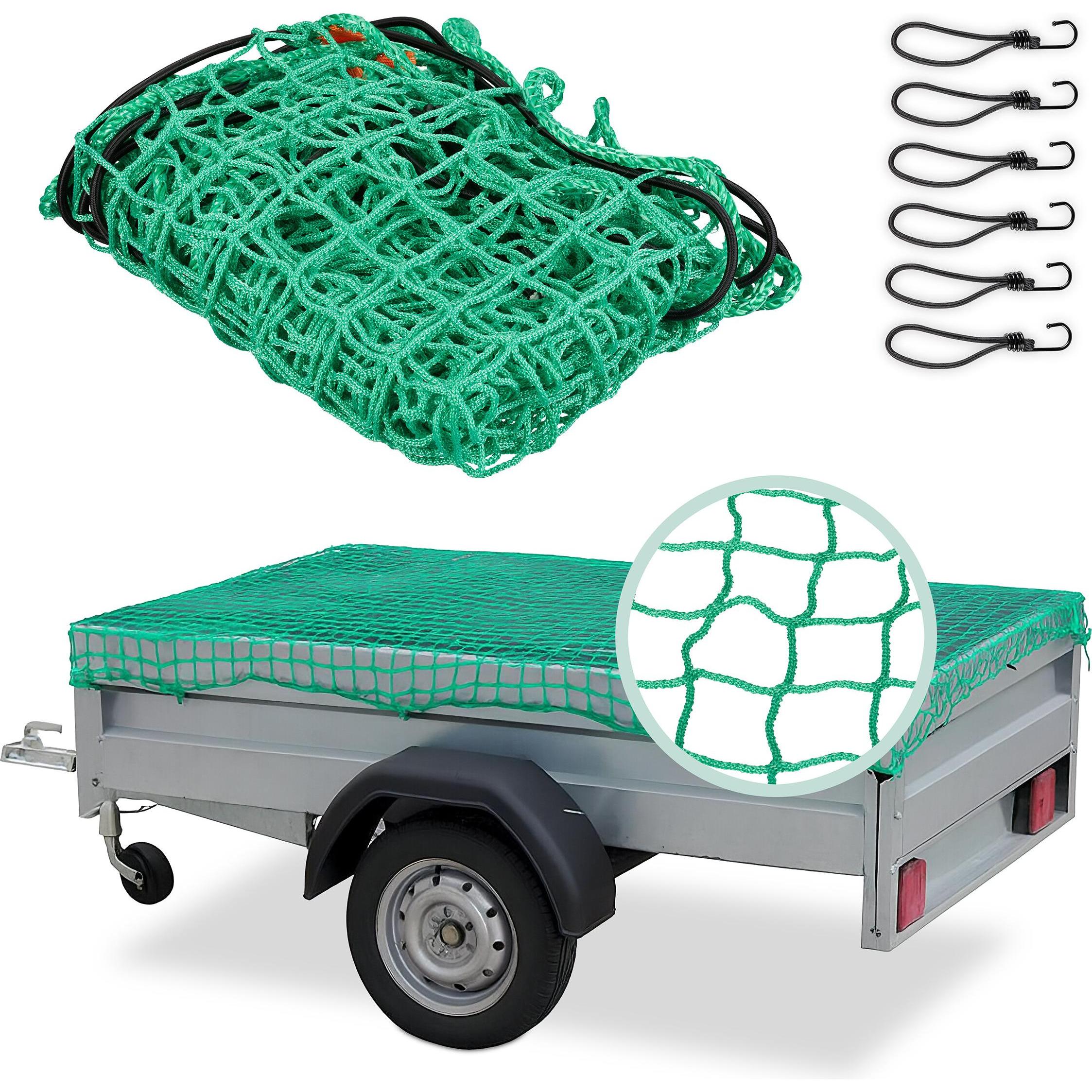 Relaxdays Verde Cinghia + Ausili Di Fissaggio, Rete Di Rimorchi