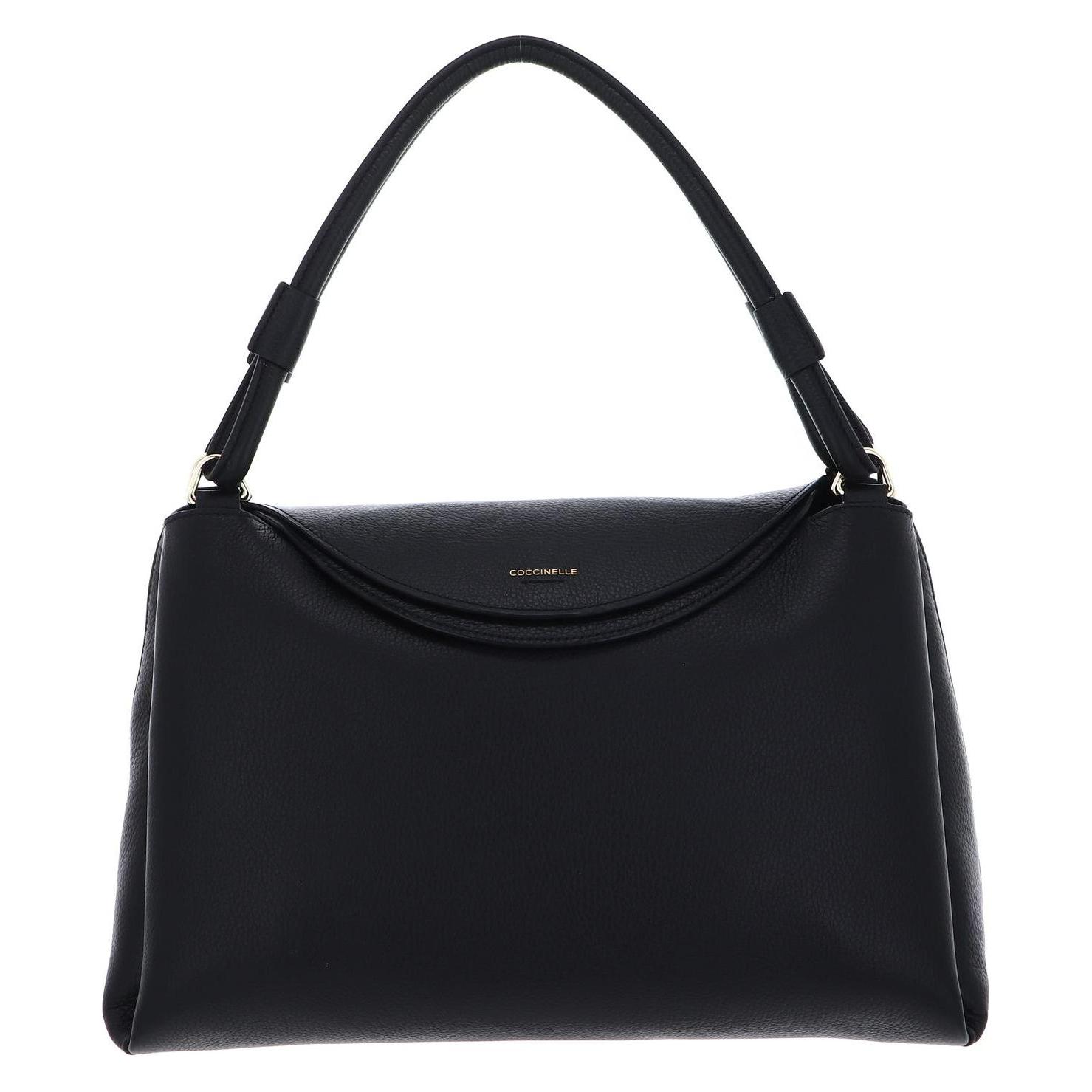 Coccinelle, Damen, Handtasche, Eclyps Handbag Grained Leather, Schwarz