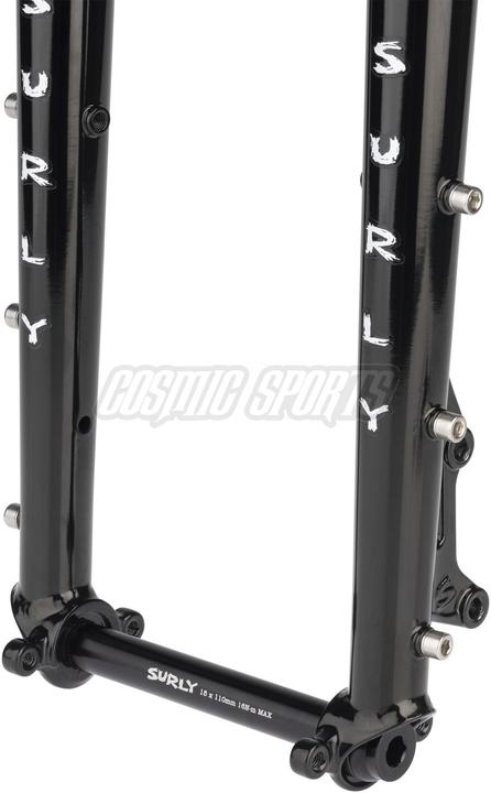 Produktbild Surly Dinner Fork Stahl Gabel, 27.5"/29", 28.6-30, 50mm, 420mm, 110x15mm TA, IS Disc, black