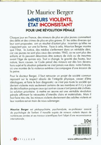 Image du produit Toucan Mineurs violents, Etat inconsistant : pour une révolution pénale (Français, Berger Maurice, 2025)