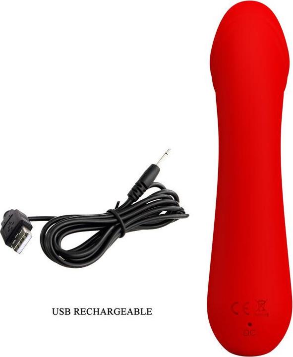 Actual product image Pretty Love Cetus Rechargeable Vibrator Red