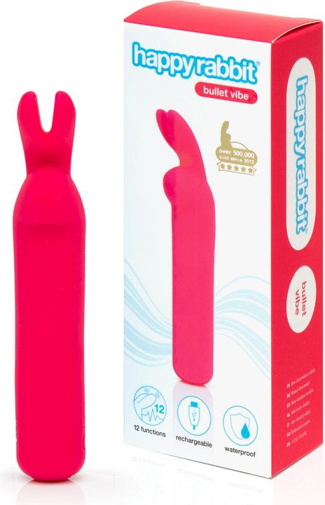 Actual product image Happy Rabbit Rechargeable Vibrating Bullet Pink