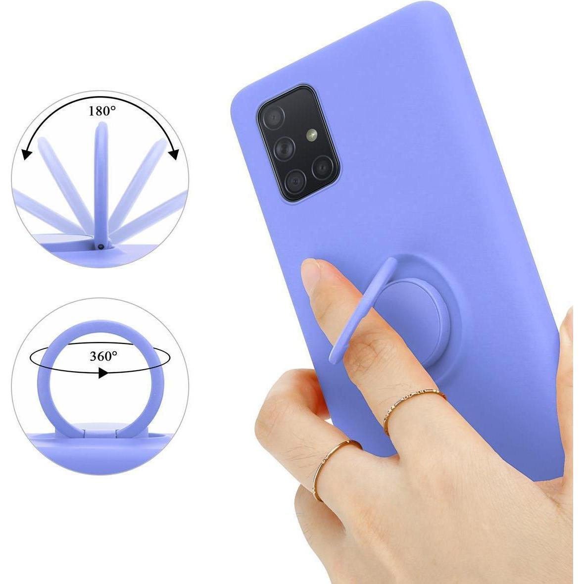 Thumbnail - Cadorabo TPU Liquid Ring Silicone Case Hülle (Samsung Galaxy A71), Smartphone Hülle, Violett