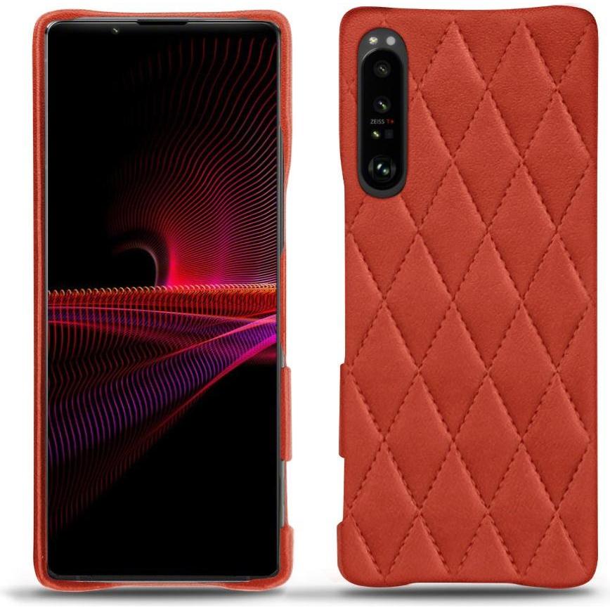 Noreve Lederschutzhülle (Sony Xperia 1 III), Smartphone Hülle, Orange