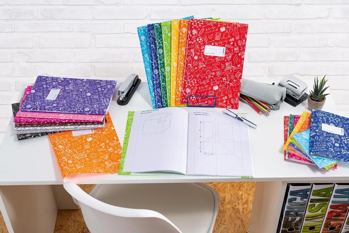 Actual product image HERMA A4 SCHOOLYDOO exercise book protector (A4, Checked, Hardcover)
