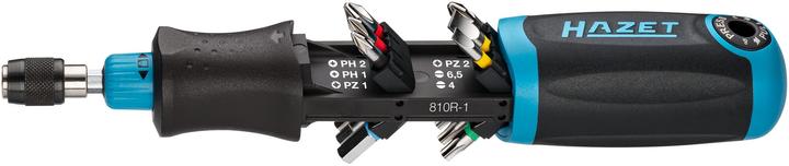 Produktbild HAZET Bit Ratschen-Schraubendreher 810R-3 ∙ Schlitz Profil, Kreuzschlitz Profil PH, Pozidriv Profil… (6-Kant, Schlitz, Phillipps-Kreuzschlitz (PH), Pozidriv-Kreuzschlitz (PZ), Torx (TX), Innensechskant)