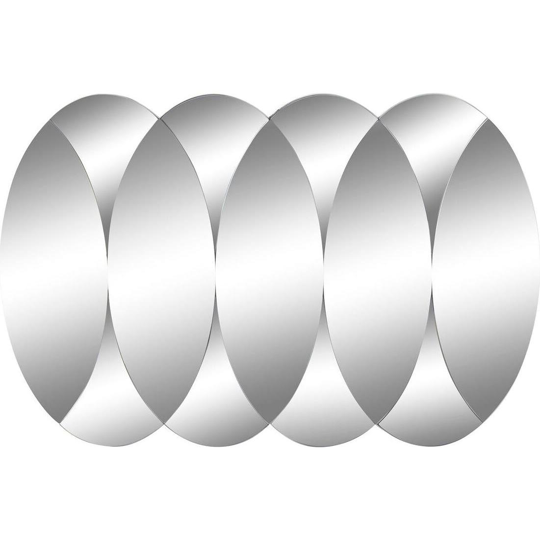 DKD Home Decor, Specchio, Wall mirror Black Modern Circles 120 x 2 x 80 cm