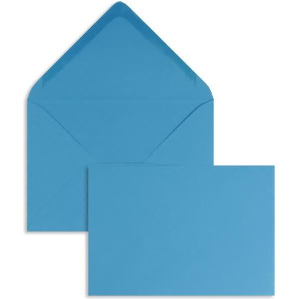 Blanke, Briefumschlag, Briefumschläge 120x180mm 120g/qm gummiert VE=100 Stück azurblau (100 x)