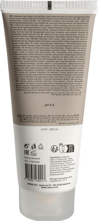 Produktbild Abena Intensive Care Cream,, 200 ml, no colorant or perfume, 70% lipids (Körpercreme, 200 ml)