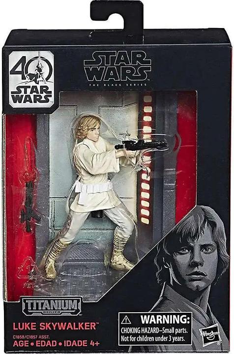 Immagine prodotto Star Wars Una Nuova Speranza 40° Anniversario Titanio Nero Serie 1 Luke Skywalker Azione Die Cast