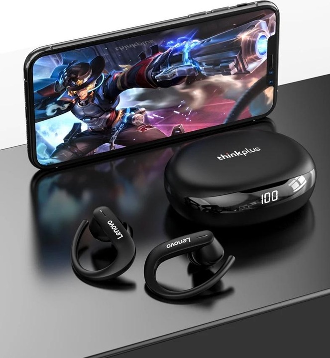 Actual product image Lenovo Thinkplus LivePods T50 wireless in-ear headphones black