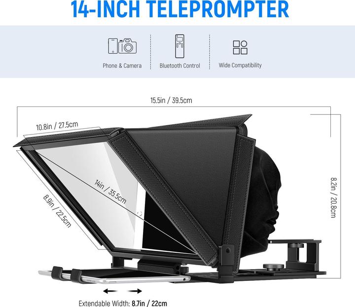 Immagine prodotto Neewer X12 Tablet Teleprompter (Teleprompter)