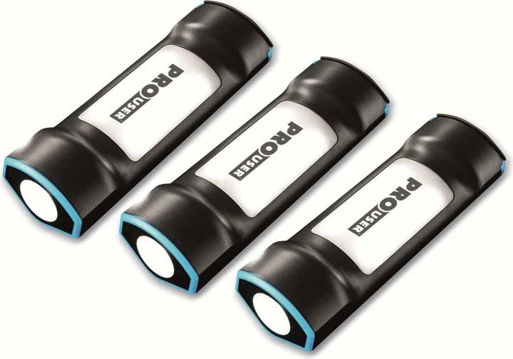 Produktbild ProUser Powerbank mit Taschenlampe 3er Set (7500 mAh, 27.75 Wh)