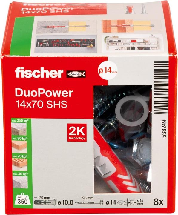 Produktbild Fischer DuoPower 14x70 S. (8 Stk.)