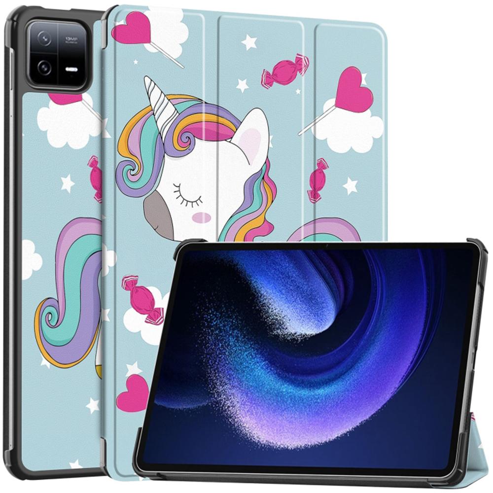 Techsuit - FoldPro - Xiaomi Pad 6 / Pad 6 Pro - Unicorn (Xiaomi Pad 6, Xiaomi Pad 6 Pro), Cover tablet, Multicolore