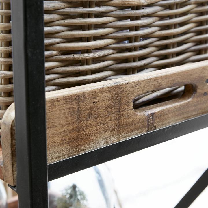 Image du produit Loberon Étagère Lancaster brun antique/noir (200 x 55 x 40 cm)