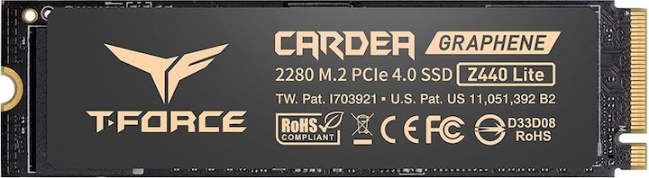 Team Group Dysk SSD T-FORCE Cardea Z440 Lite M.2 PCIe NVMe Gen4 x4 2280 (5000/3800) (500 GB, M.2 2280)