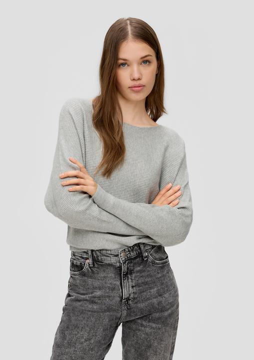 Produktbild s.Oliver Strickpullover Rippstrickpulli mit Fledermausarm (XXL)