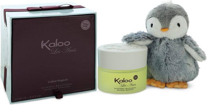 Actual product image Kaloo Les Amis by Alcohol Free Eau Dâ??ambiance Spray + Free Penguin Soft Toy 100 ml (Eau de toilette, 100 ml)