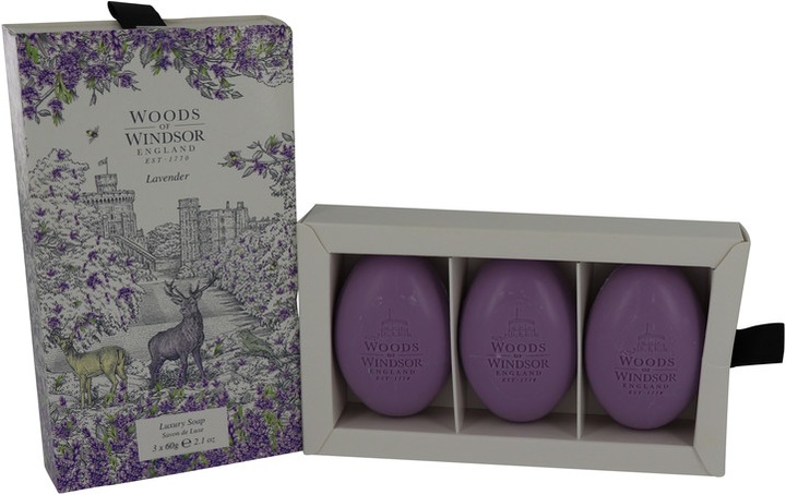 Woods Of Windsor Lavender by Fine English Soap 3 x 60 g (Hartseife)