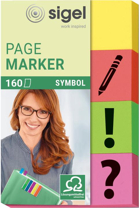Actual product image Sigel Sticky notes with symbol (50 x 20 mm)
