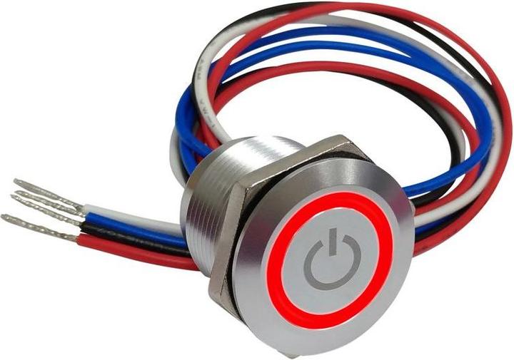 Produktbild RND Components Kapazitive Leuchtdruckschalter, Tastend 1.5 A 30 VDC 1 Wechsler IP68