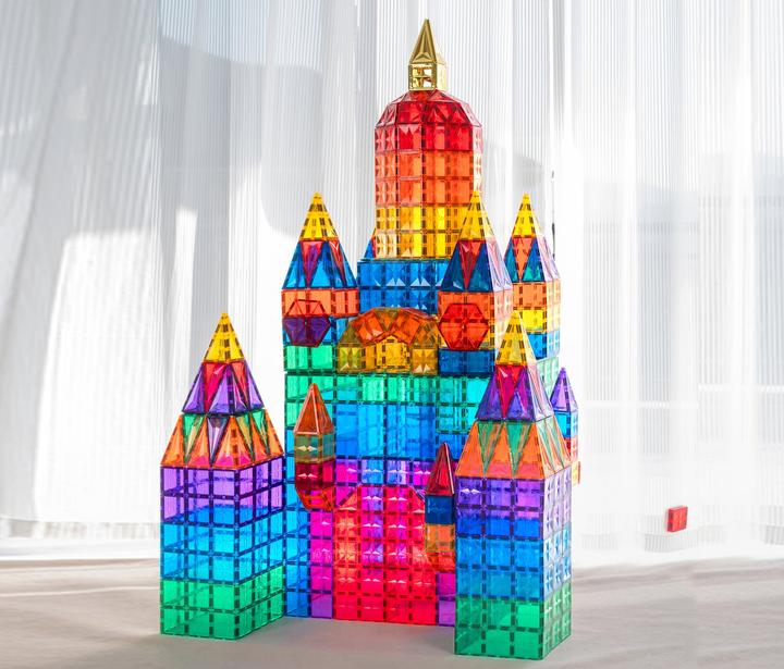 Actual product image Mntl Magnetic Tiles + Ball Run