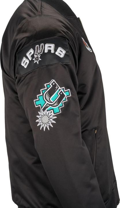 Produktbild Mitchell & Ness M&N Satin Bomber Jacke - FLIGHT San Antonio Spurs - M (M)