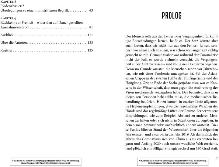 Produktbild Und die Freiheit? (Deutsch, Christoph Lütge, Michael Esfeld, 2021)