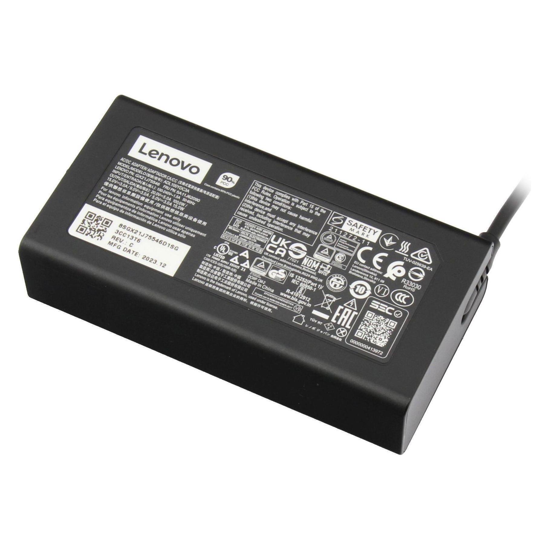 Lenovo 5A11J62105 (100 W), Notebook Netzteil, Schwarz