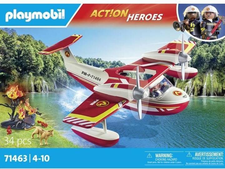 Image du produit Playmobil Avion de pompier avec fonction d'extinction (71463)