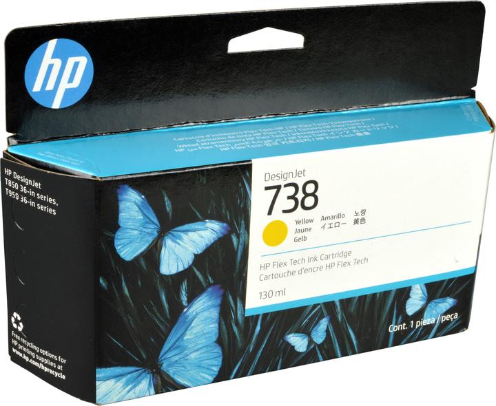 Produktbild HP 738 130-ml Yellow DesignJet Ink Cartridge (Y)
